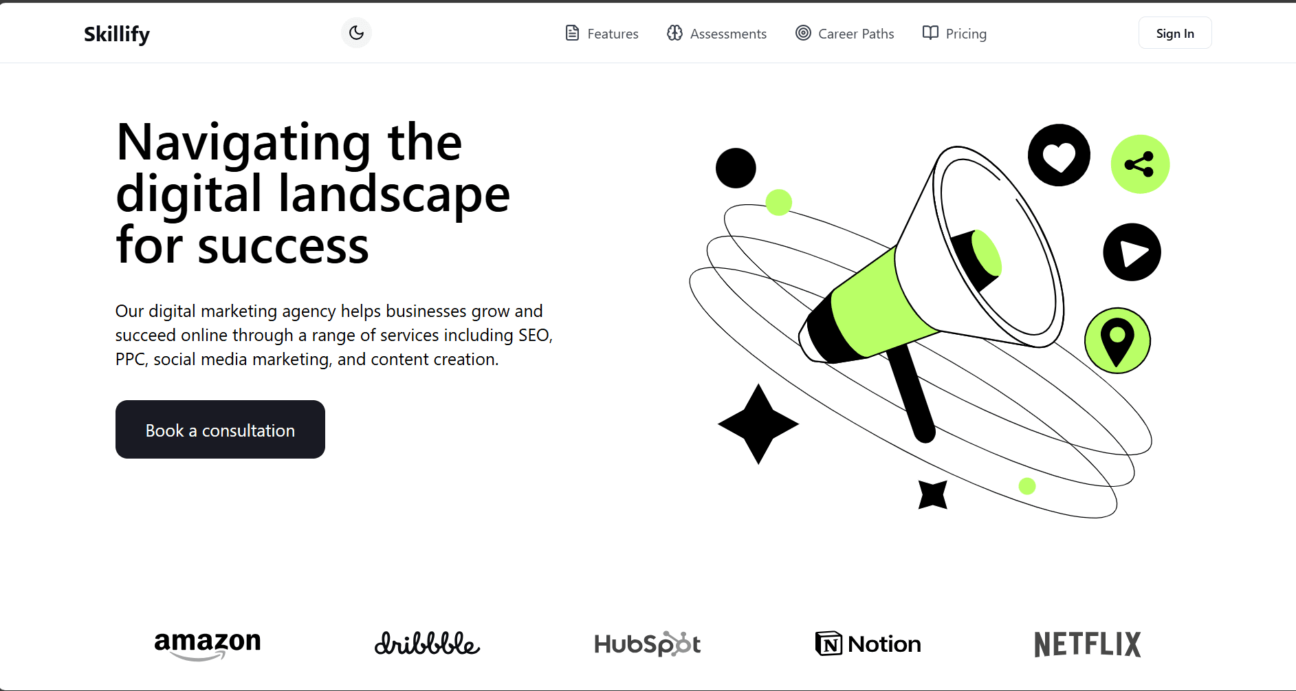 SAAS Landing Page - Modern UI